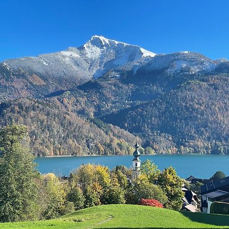 Ferienwohnung Schossleitner - Der Wohlfuehl-Ansitz Am Wolfgangsee Mit Weitblick Sankt Gilgen Extérieur photo